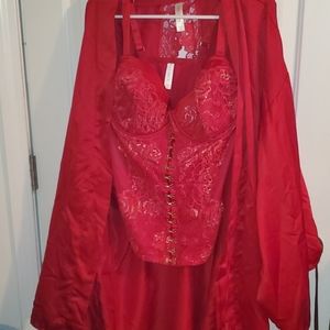 Lane Bryant corset and robe set